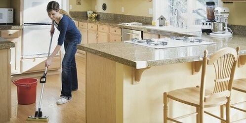 limpieza húmeda como prevención de la infección por parásitos